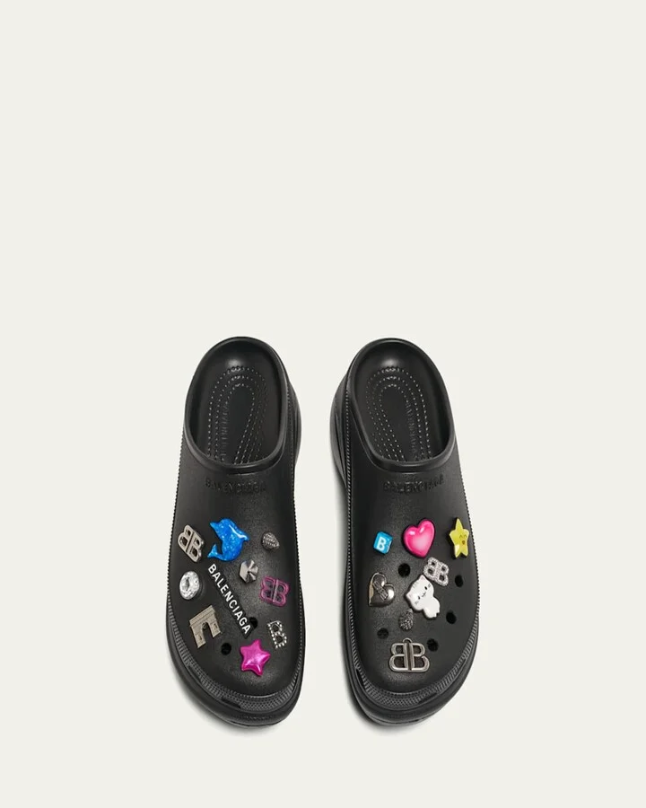 x Crocs Rubber Clog Platform Mules - Image 4