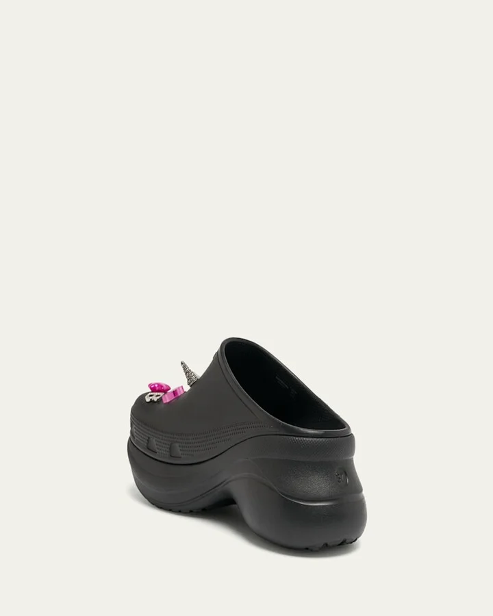 x Crocs Rubber Clog Platform Mules - Image 7