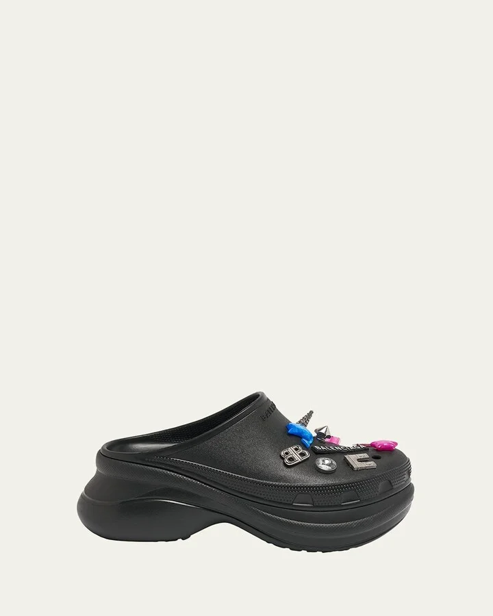 x Crocs Rubber Clog Platform Mules