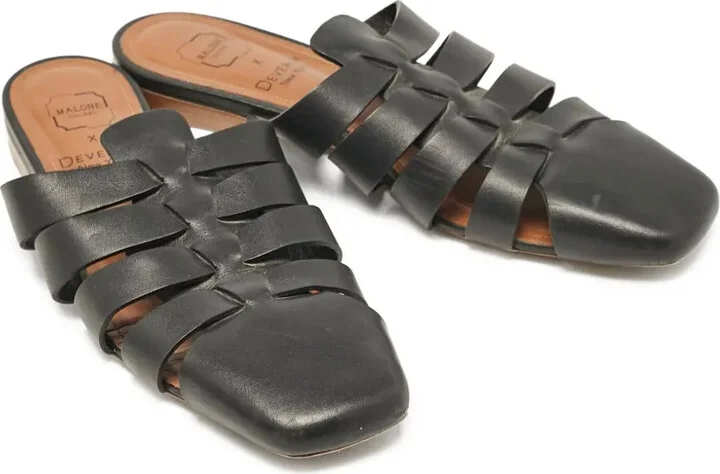 x Deveaux pre-owned leather mules - Image 2