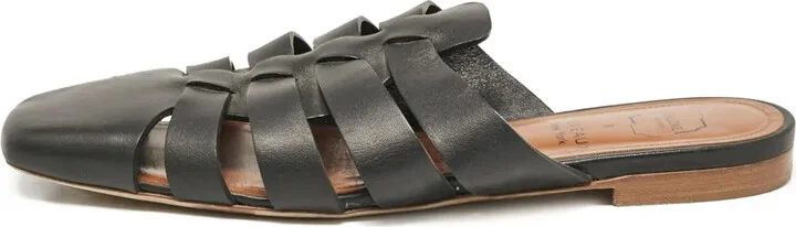 x Deveaux pre-owned leather mules