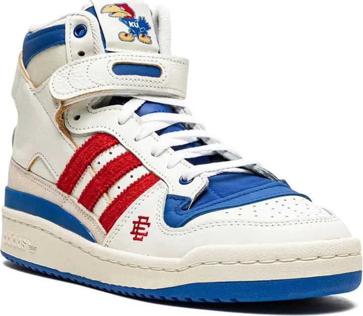 x Eric Emanuel Forum 84 High "Midnight Madness/Kansas Jayhawks" sneakers - Image 2