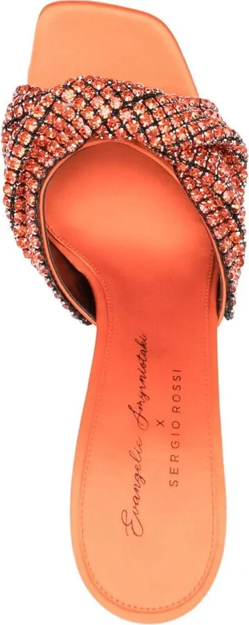 x Evangelie Smyrniotaki 105mm crystal-embellished sandals - Image 4