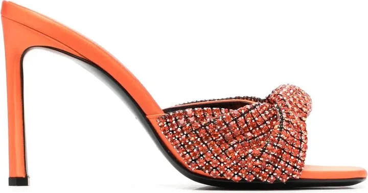 x Evangelie Smyrniotaki 105mm crystal-embellished sandals