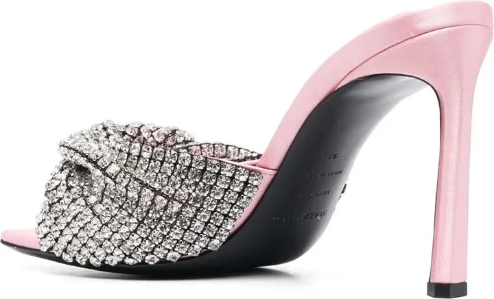 x Evangelie Smyrniotaki 95mm rhinestone-embellished sandals - Image 3