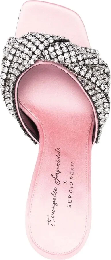 x Evangelie Smyrniotaki 95mm rhinestone-embellished sandals - Image 4