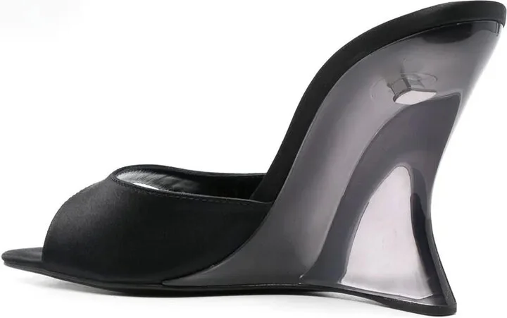 x Evangelie Smyrniotaki sculpted-wedge sandals - Image 3