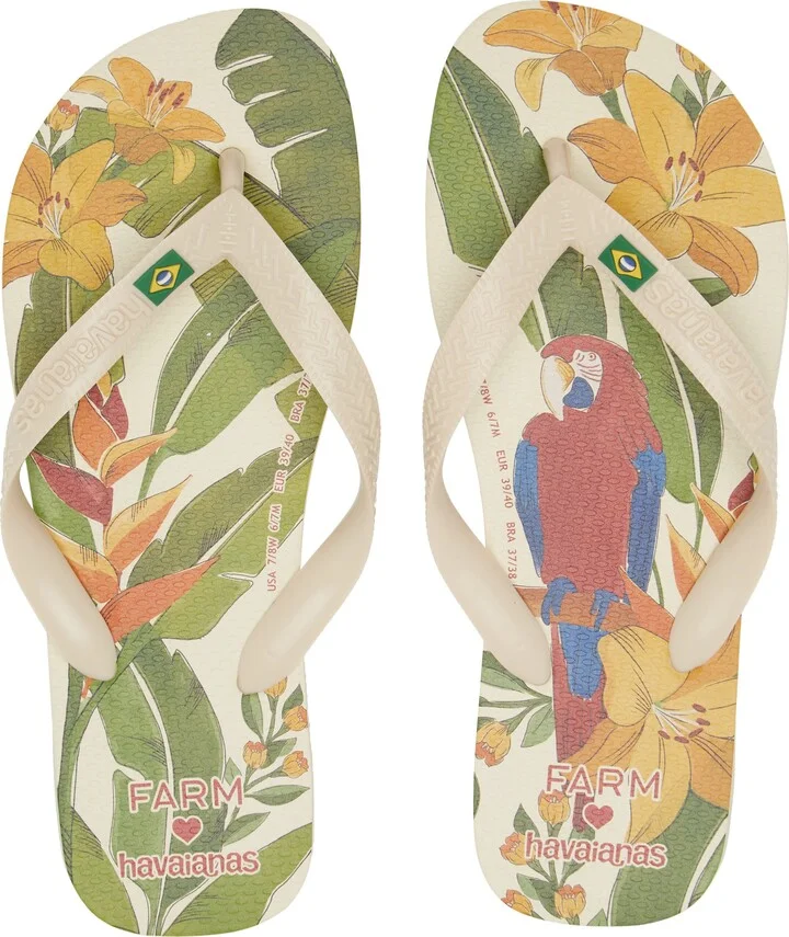 x FARM Rio Parrot Floral Flip Flop