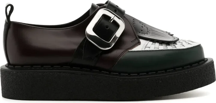 x George Cox leather monk shoes