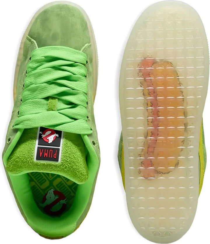 x Ghostbusters Suede XL Slimer "Green/Lime Smash/Warm White" sneakers - Image 3