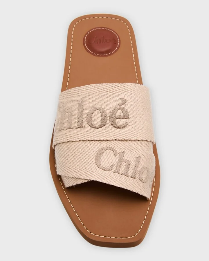 x High Summer Woody Embroidered Logo Flat Sandals - Image 4
