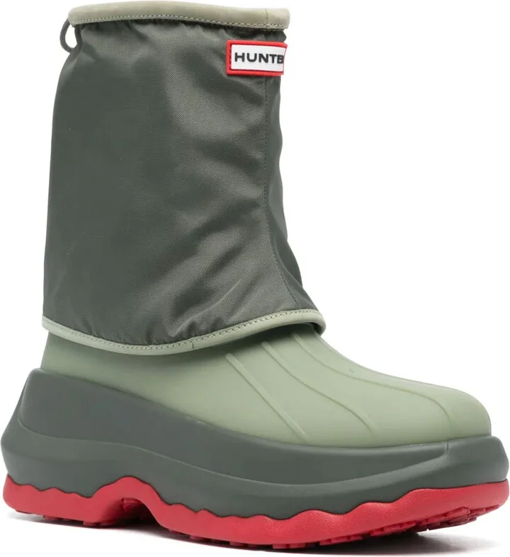 x Hunter logo-patch boots - Image 2