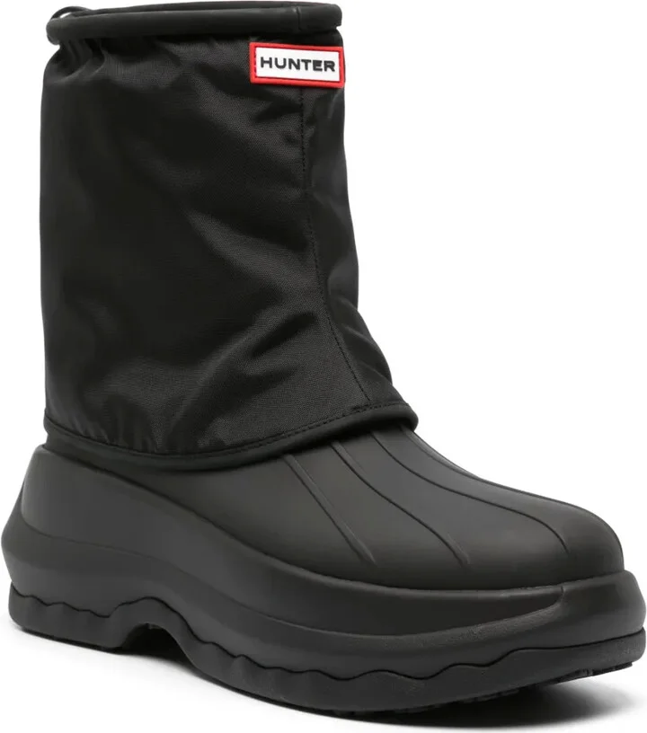 x Hunter logo-patch boots - Image 2