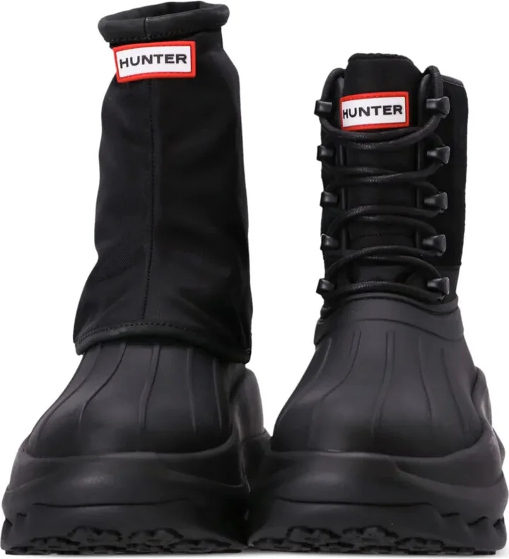x Hunter logo-patch boots - Image 5