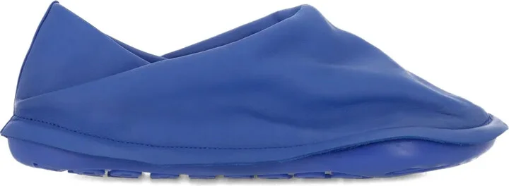 x Issey Miyake leather draped loafers