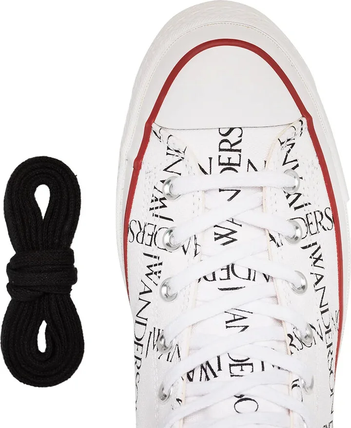 x JW Anderson White Logo Print Sneakers - Image 4