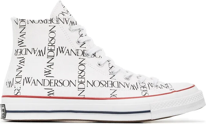 x JW Anderson White Logo Print Sneakers