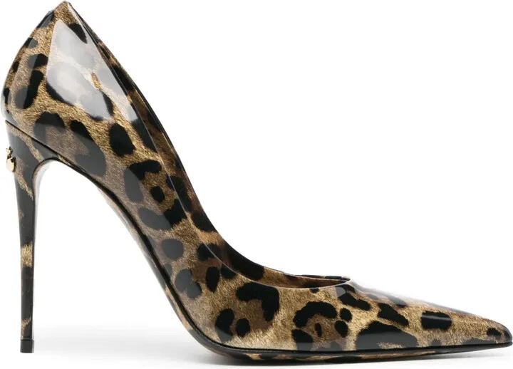 x Kim 110mm leopard-print pumps