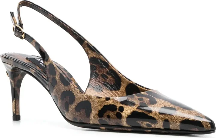 x Kim 75mm slingback leather pumps - Image 2