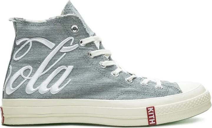 x Kith X Coca-Cola Chuck 70 Hi "Washed Denim" sneakers