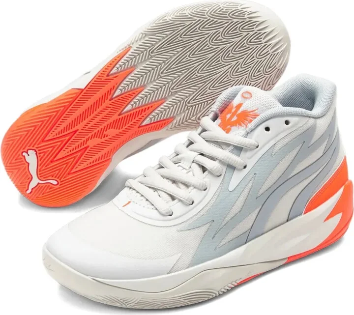 x Lamelo Ball MB.02 "Platinum Grey/Ultra Orange" sneakers - Image 2