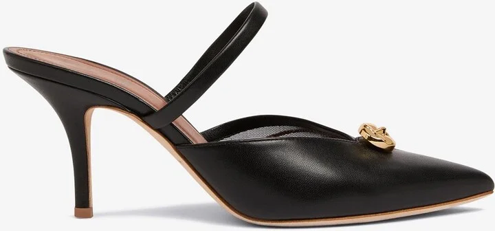 X L'Atelier Nawbar Vanya 70 Mules in Mesh and Nappa Leather