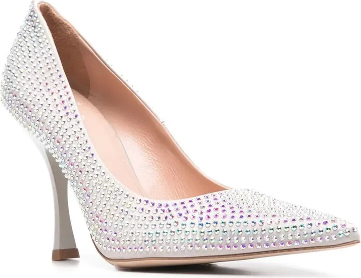 x Leonie Hanne crystal-embellished 100mm pumps - Image 2