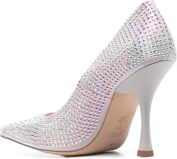 x Leonie Hanne crystal-embellished 100mm pumps - Image 3