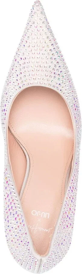x Leonie Hanne crystal-embellished 100mm pumps - Image 4