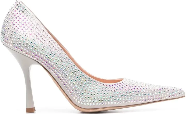 x Leonie Hanne crystal-embellished 100mm pumps