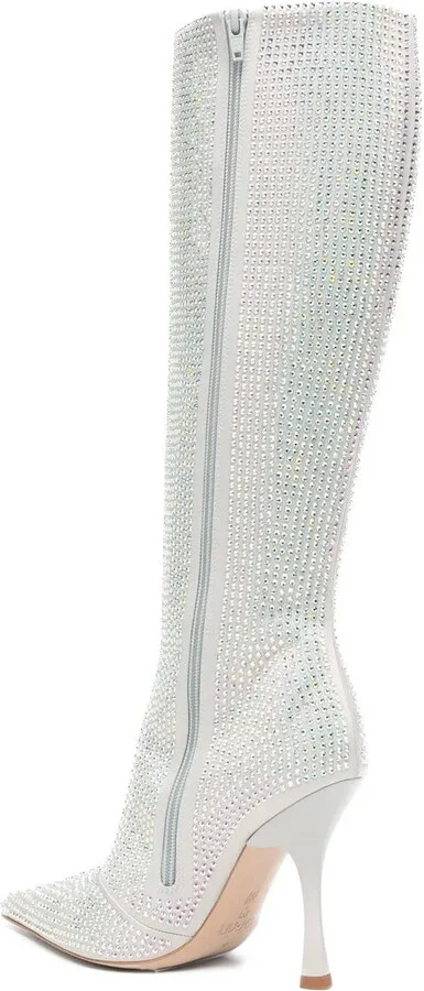 x Leonie Hanne knee-high rhinestone boots - Image 3