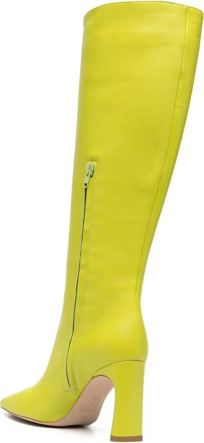 x Leonie Hanne square-toe leather boots - Image 3