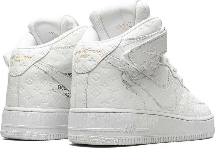 x Louis Vuitton x Virgil Abloh Air Force 1 Mid "White/White" sneakers - Image 3