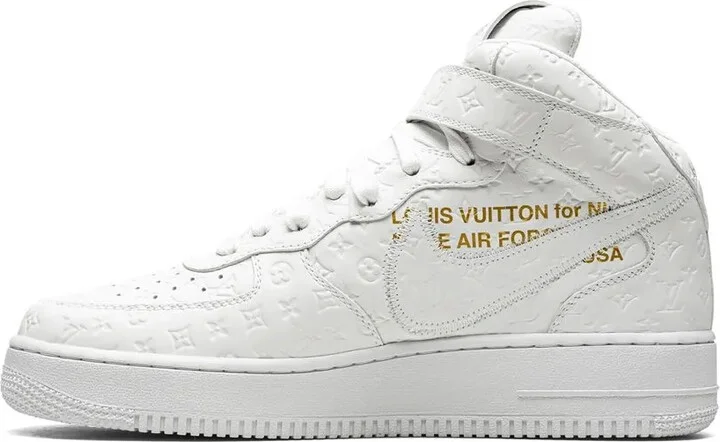 x Louis Vuitton x Virgil Abloh Air Force 1 Mid "White/White" sneakers - Image 5