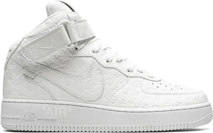 x Louis Vuitton x Virgil Abloh Air Force 1 Mid "White/White" sneakers