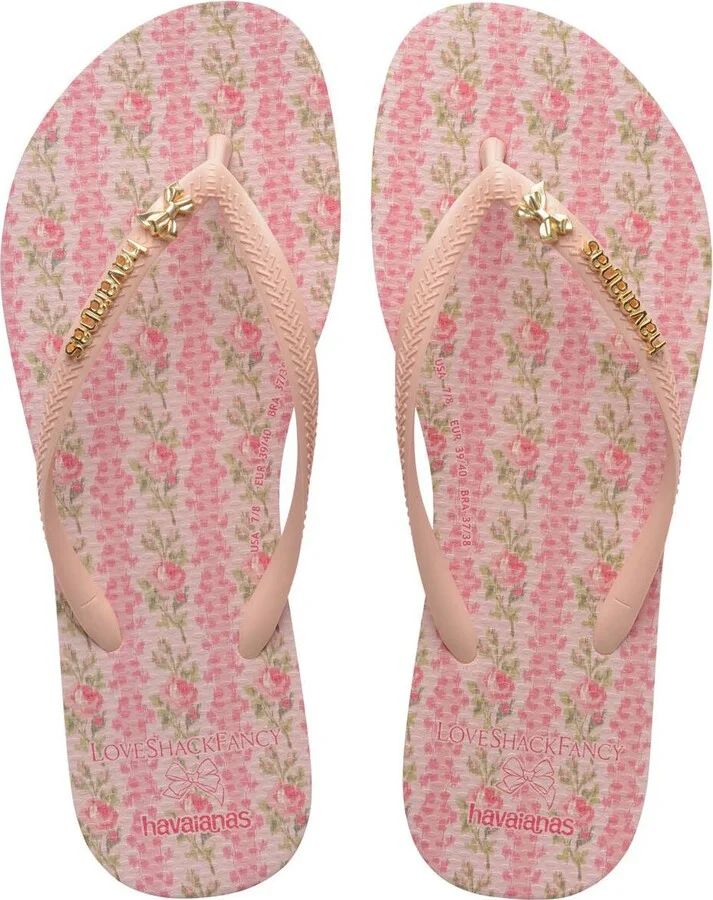 x LoveShackFancy Slim Blooming Heirloom Flip Flop - Image 3