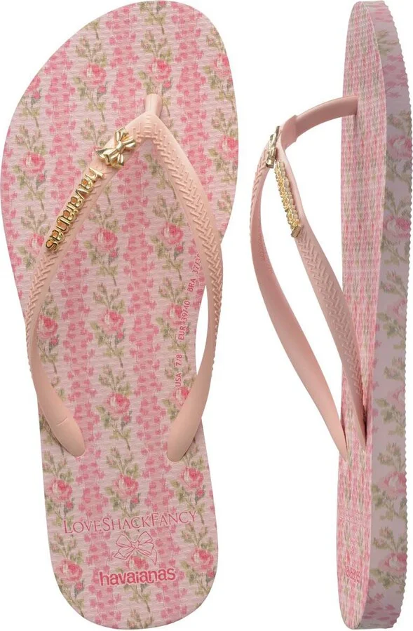 x LoveShackFancy Slim Blooming Heirloom Flip Flop - Image 5