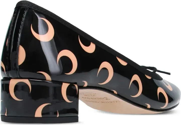x Marine Serre Camille bow-detail printed ballet flats - Image 2