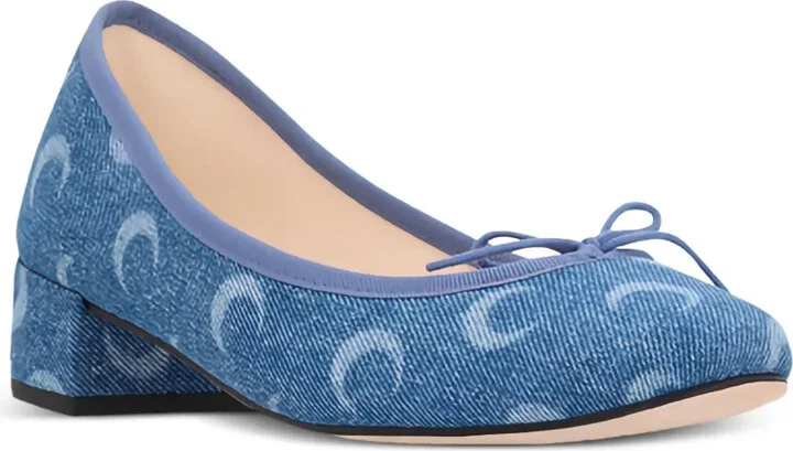 x Marine Serre Camille crescent moon-print heeled pumps - Image 2