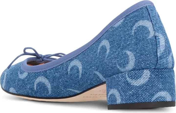 x Marine Serre Camille crescent moon-print heeled pumps - Image 3