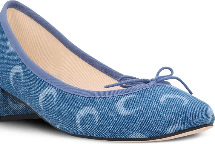 x Marine Serre Camille crescent moon-print heeled pumps - Image 4