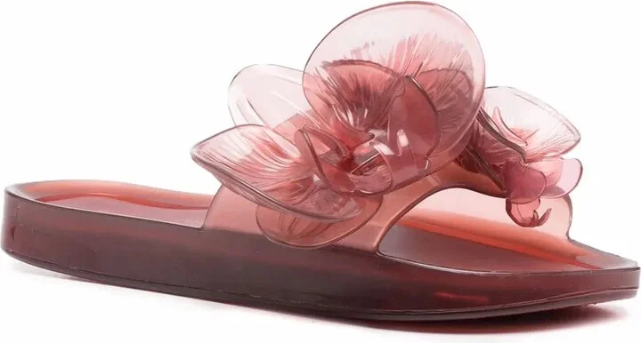 x Melissa floral-appliqué flat slides - Image 2