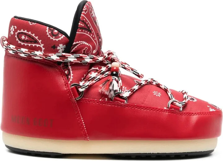 x Moon Boot bandana-print snow boots