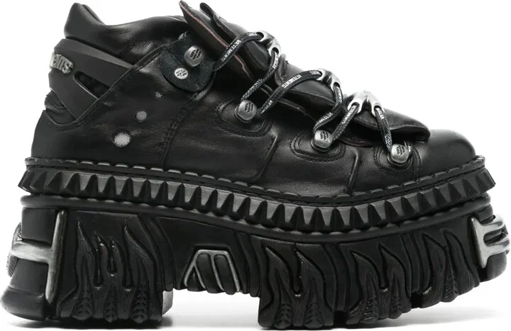 x New Rock leather sneakers