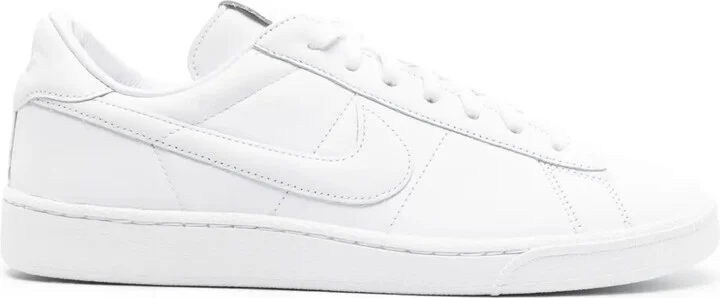 x Nike swoosh-embroidery leather sneakers
