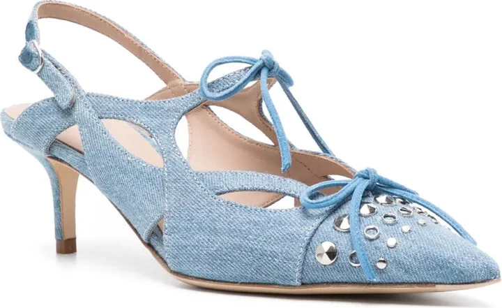 x Paula Cademartori Blazing 60mm denim pumps - Image 2