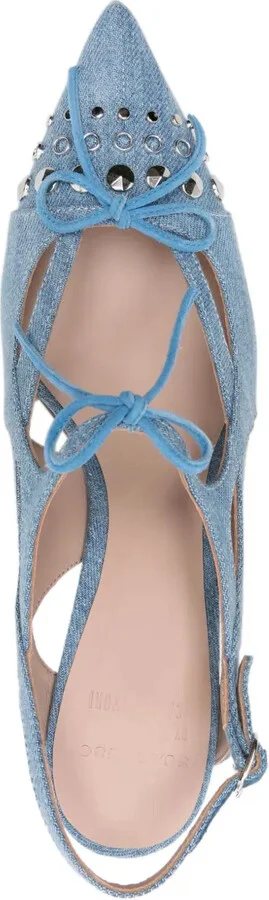 x Paula Cademartori Blazing 60mm denim pumps - Image 4