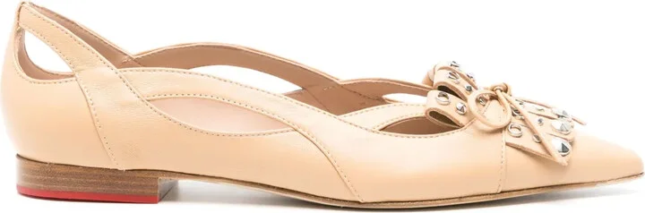 x Paula Cademartori leather ballerina shoes