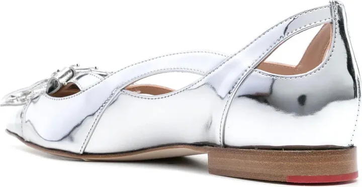 x Paula Cademartori Moon metallic ballerina shoes - Image 3