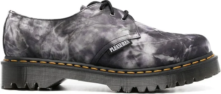 x Pleasures tie-dye 1461 derby shoes